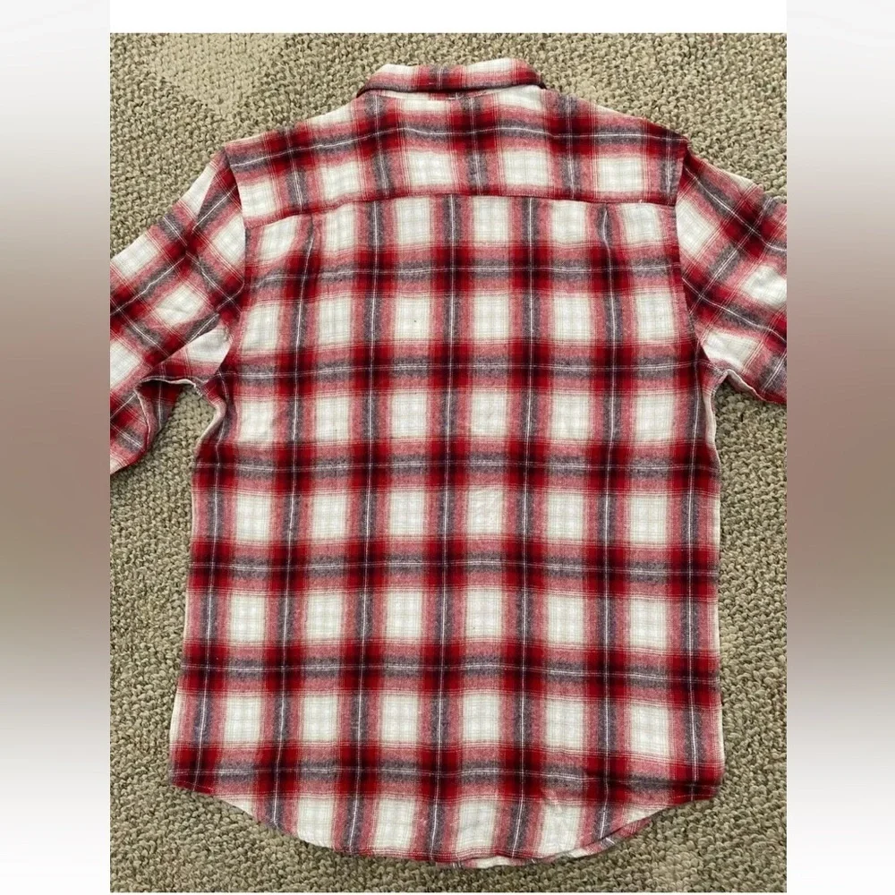 Mens Lucky Brand Long Sleeve Button Down Flannel Shirt Red Plaid​​ - Picture 2 of 2